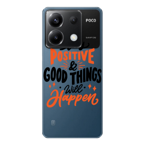 Xiaomi Poco X6 5G Stay Positive Transparent Silicone TPU Θήκη