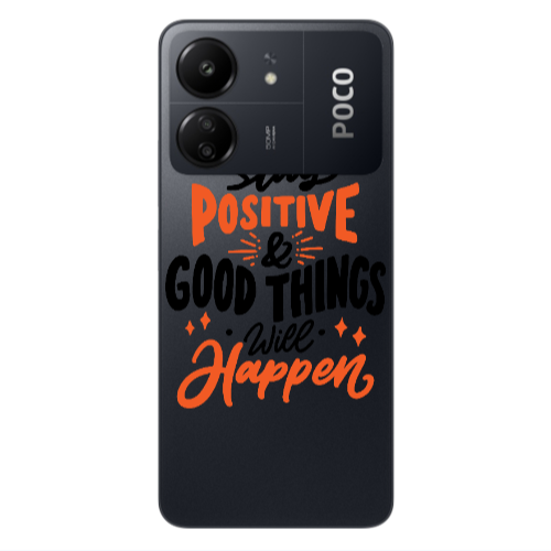 Xiaomi Poco C65 Stay Positive Transparent Silicone TPU Θήκη