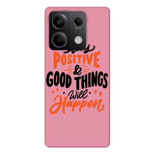 Xiaomi Redmi Note 13Pro 5G Stay Positive Pink Colored Silicone TPU Θήκη