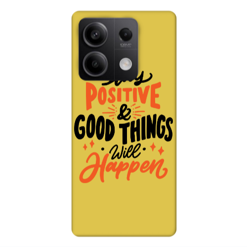 Xiaomi Redmi Note 13Pro 5G Stay Positive Yellow Colored Silicone TPU Θήκη