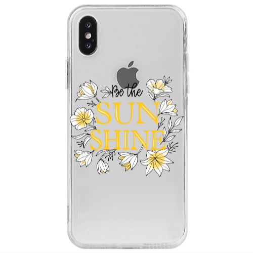 Apple iPhone X Sun Shine Transparent Silicone TPU Θήκη