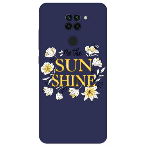 Xiaomi Redmi Note 9 Sun Shine Dark blue Colored Silicone TPU Θήκη