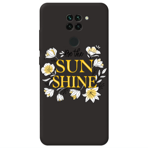 Xiaomi Redmi Note 9 Sun Shine Black Colored Silicone TPU Θήκη