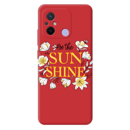 Xiaomi Redmi 12C Sun Shine Red Colored Silicone TPU Θήκη