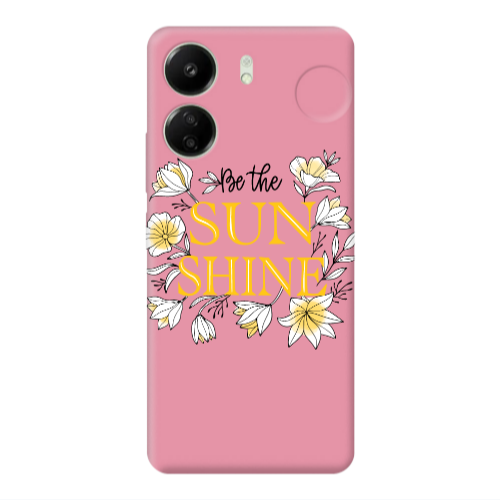 Xiaomi Redmi 13C Sun Shine Pink Colored Silicone TPU Θήκη