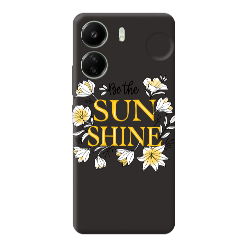 Xiaomi Redmi 13C Sun Shine Black Colored Silicone TPU Θήκη