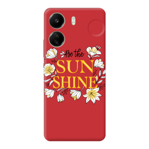 Xiaomi Redmi 13C Sun Shine Red Colored Silicone TPU Θήκη