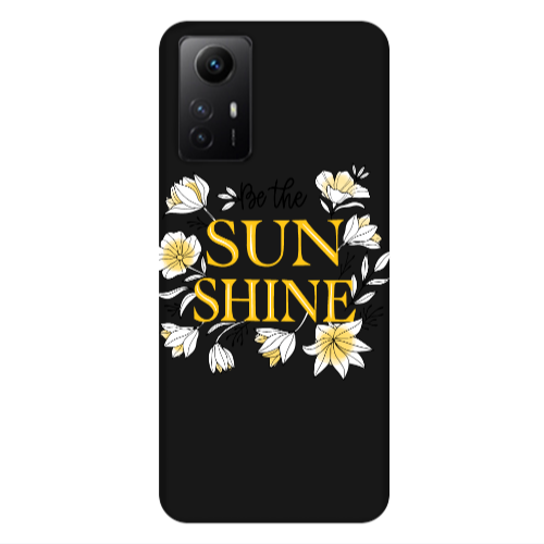 Xiaomi Redmi Note 12s Sun Shine Black Colored Silicone TPU Θήκη