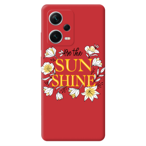 Xiaomi Poco X5 Sun Shine Red Colored Silicone TPU Θήκη