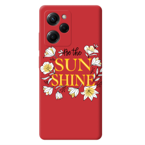Xiaomi Poco X5 Pro Sun Shine Red Colored Silicone TPU Θήκη
