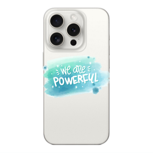 Apple Iphone 16 Pro Max We are Powerful Transparent Silicone TPU Θήκη