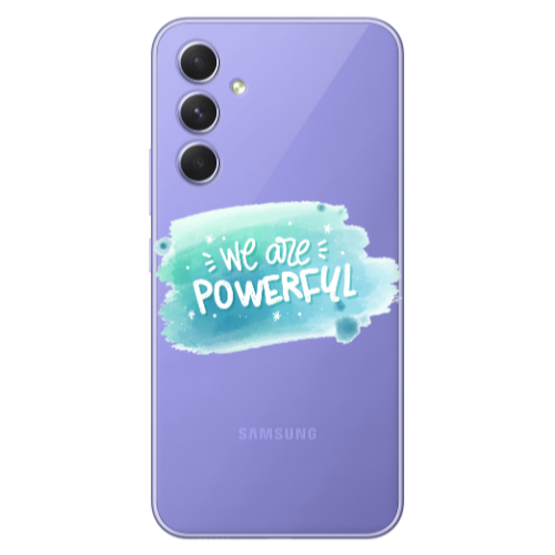 Samsung A56 We are Powerful Transparent Silicone TPU Θήκη