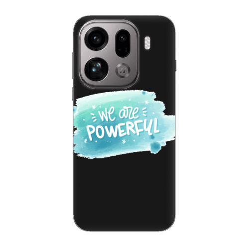 Oppo Find X9 Pro We are Powerful Black Colored Silicone TPU Θήκη