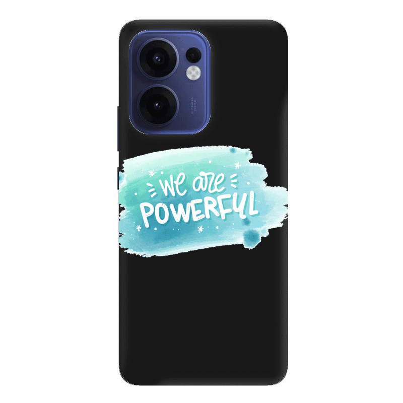 Oppo Reno 13 F We are Powerful Black Colored Silicone TPU Θήκη