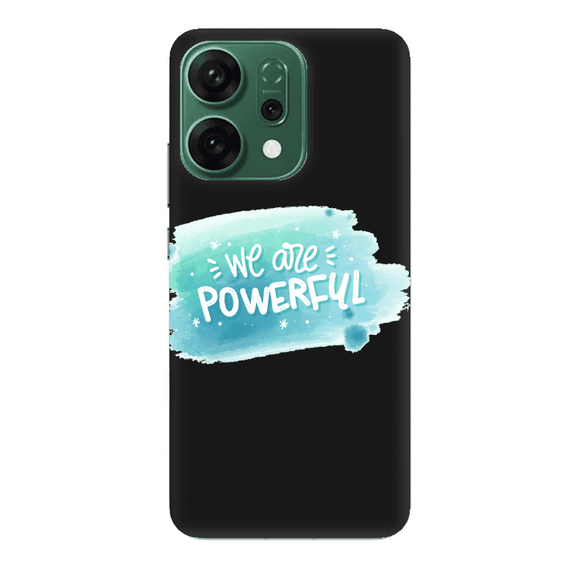 Oppo RENO 14 We are Powerful Black Colored Silicone TPU Θήκη