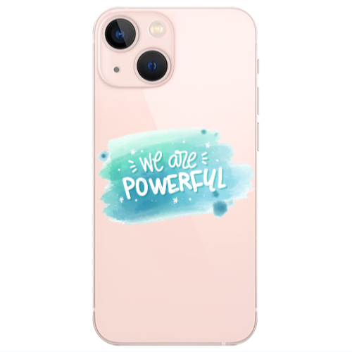 Apple iPhone 13 We are Powerful Transparent Silicone TPU Θήκη