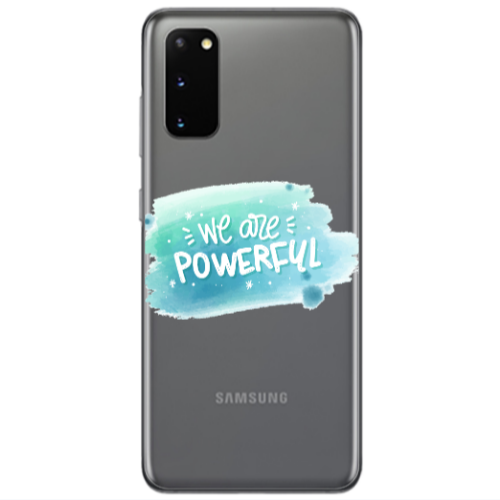 Samsung S20 We are Powerful Transparent Silicone TPU Θήκη