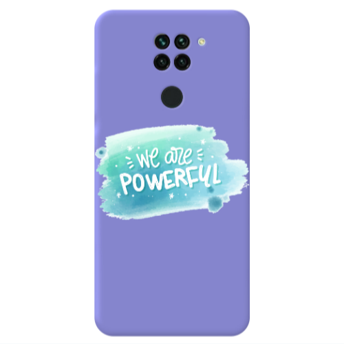 Xiaomi Redmi Note 9 We are Powerful Purple Colored Silicone TPU Θήκη