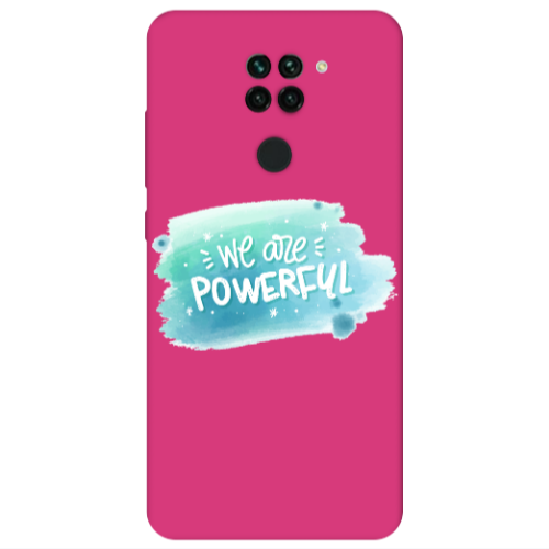 Xiaomi Redmi Note 9 We are Powerful Fuchsia Colored Silicone TPU Θήκη