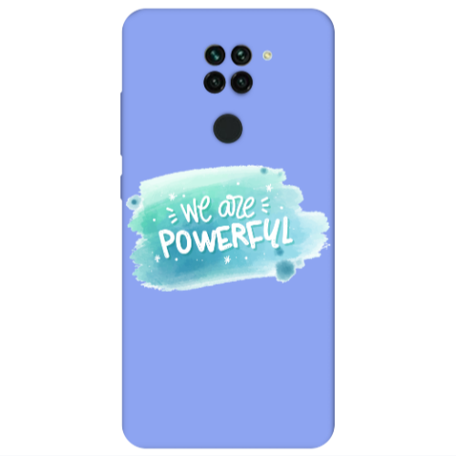 Xiaomi Redmi Note 9 We are Powerful Light Purple Colored Silicone TPU Θήκη