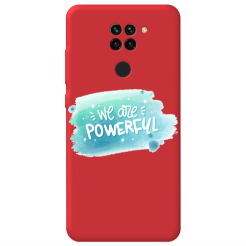 Xiaomi Redmi Note 9 We are Powerful Red Colored Silicone TPU Θήκη
