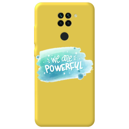 Xiaomi Redmi Note 9 We are Powerful Yellow Colored Silicone TPU Θήκη