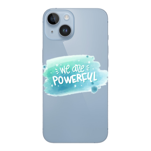 Apple iPhone 14  We are Powerful Transparent Silicone TPU Θήκη