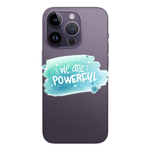 Apple iPhone 14 Pro  We are Powerful Transparent Silicone TPU Θήκη