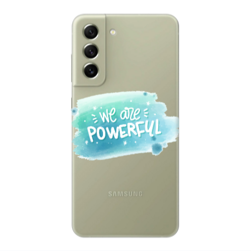 Samsung S21 FE We are Powerful Transparent Silicone TPU Θήκη