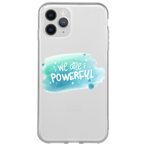 Apple iPhone 13 Pro We are Powerful Transparent Silicone TPU Θήκη