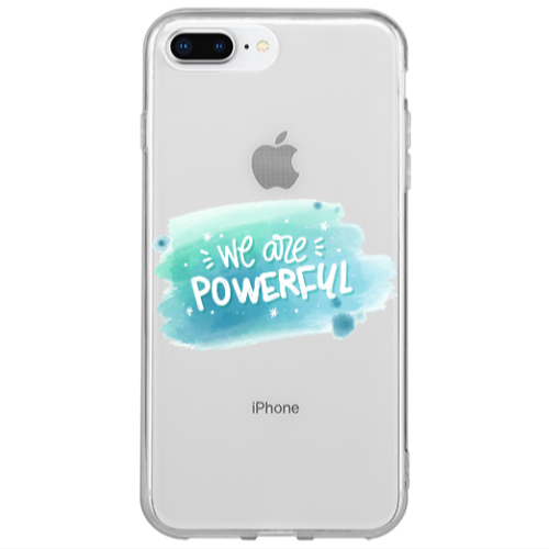 Apple iPhone 7 Plus We are Powerful Transparent Silicone TPU Θήκη