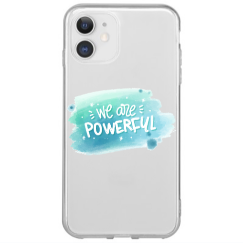 Apple iPhone 12 Mini We are Powerful Transparent Silicone TPU Θήκη
