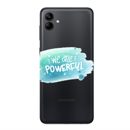 Samsung A04 We are Powerful Transparent Silicone TPU Θήκη