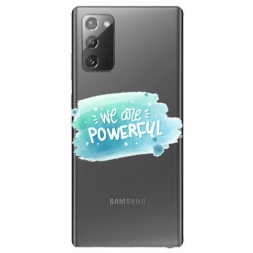 Samsung Note 20 We are Powerful Transparent Silicone TPU Θήκη