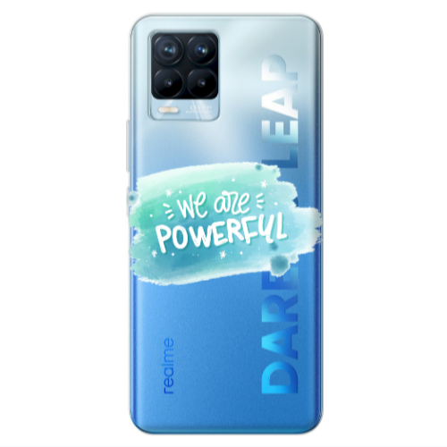 Realme 8 Pro We are Powerful Transparent Silicone TPU Θήκη