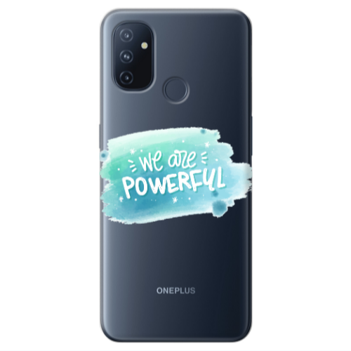 Oneplus Nord 100 We are Powerful Transparent Silicone TPU Θήκη