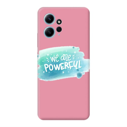 Xiaomi Redmi Note 12 4G We are Powerful Pink Colored Silicone TPU Θήκη