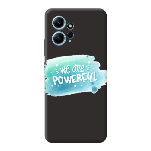 Xiaomi Redmi Note 12 4G We are Powerful Black Colored Silicone TPU Θήκη