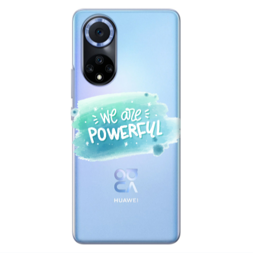 Huawei Nova 9 We are Powerful Transparent Silicone TPU Θήκη