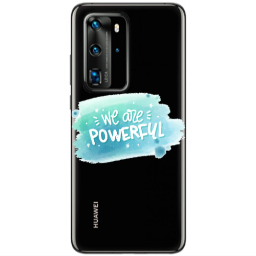 Huawei P40 Pro We are Powerful Transparent Silicone TPU Θήκη