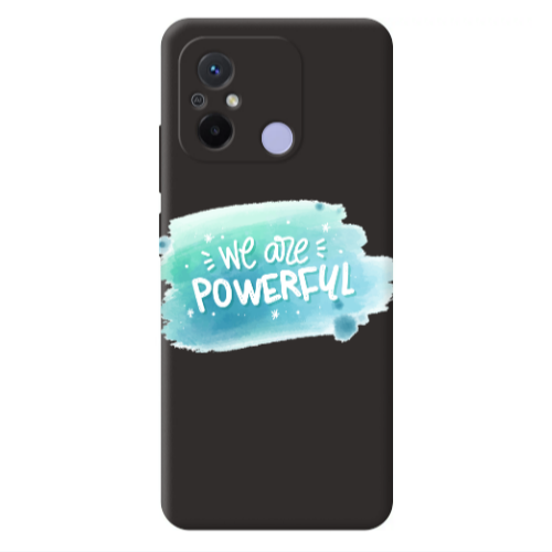 Xiaomi Redmi 12C We are Powerful Black Colored Silicone TPU Θήκη