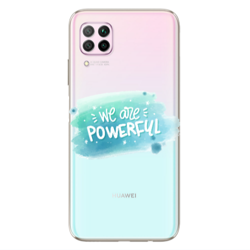 Huawei P40 Lite We are Powerful Transparent Silicone TPU Θήκη