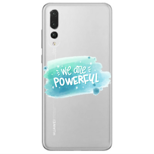 Huawei P20 Pro We are Powerful Transparent Silicone TPU Θήκη