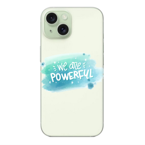 Apple iPhone 15 Plus We are Powerful Transparent Silicone TPU Θήκη