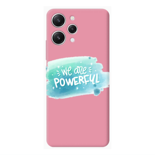 Xiaomi Redmi 12 We are Powerful Pink Colored Silicone TPU Θήκη