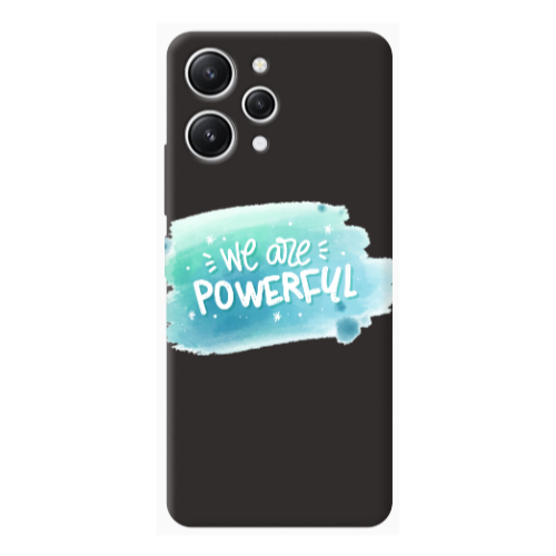 Xiaomi Redmi 12 We are Powerful Black Colored Silicone TPU Θήκη