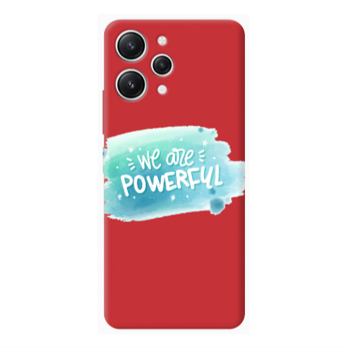 Xiaomi Redmi 12 We are Powerful Red Colored Silicone TPU Θήκη