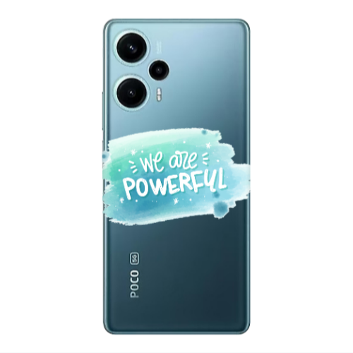 Xiaomi Poco F5 We are Powerful Transparent Silicone TPU Θήκη