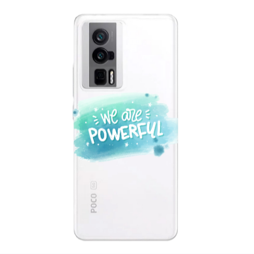 Xiaomi Poco F5 Pro We are Powerful Transparent Silicone TPU Θήκη
