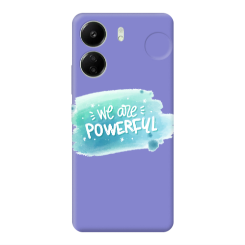 Xiaomi Redmi 13C We are Powerful Purple Colored Silicone TPU Θήκη